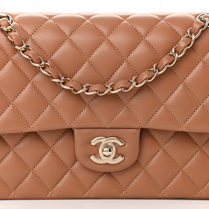 Chanel Lambskin Quilted Medium Double Flap Brown 8 of 12