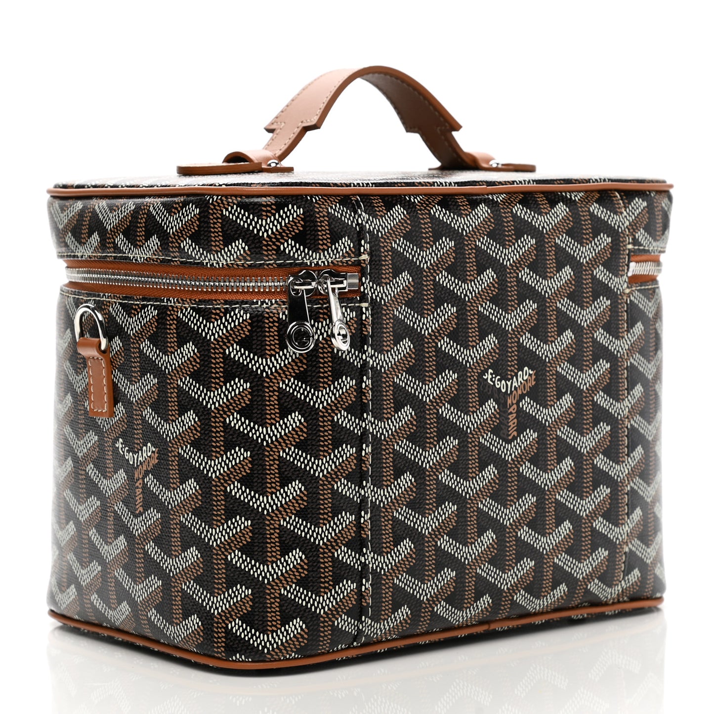 Goyardine Muse Vanity Case Black Gold