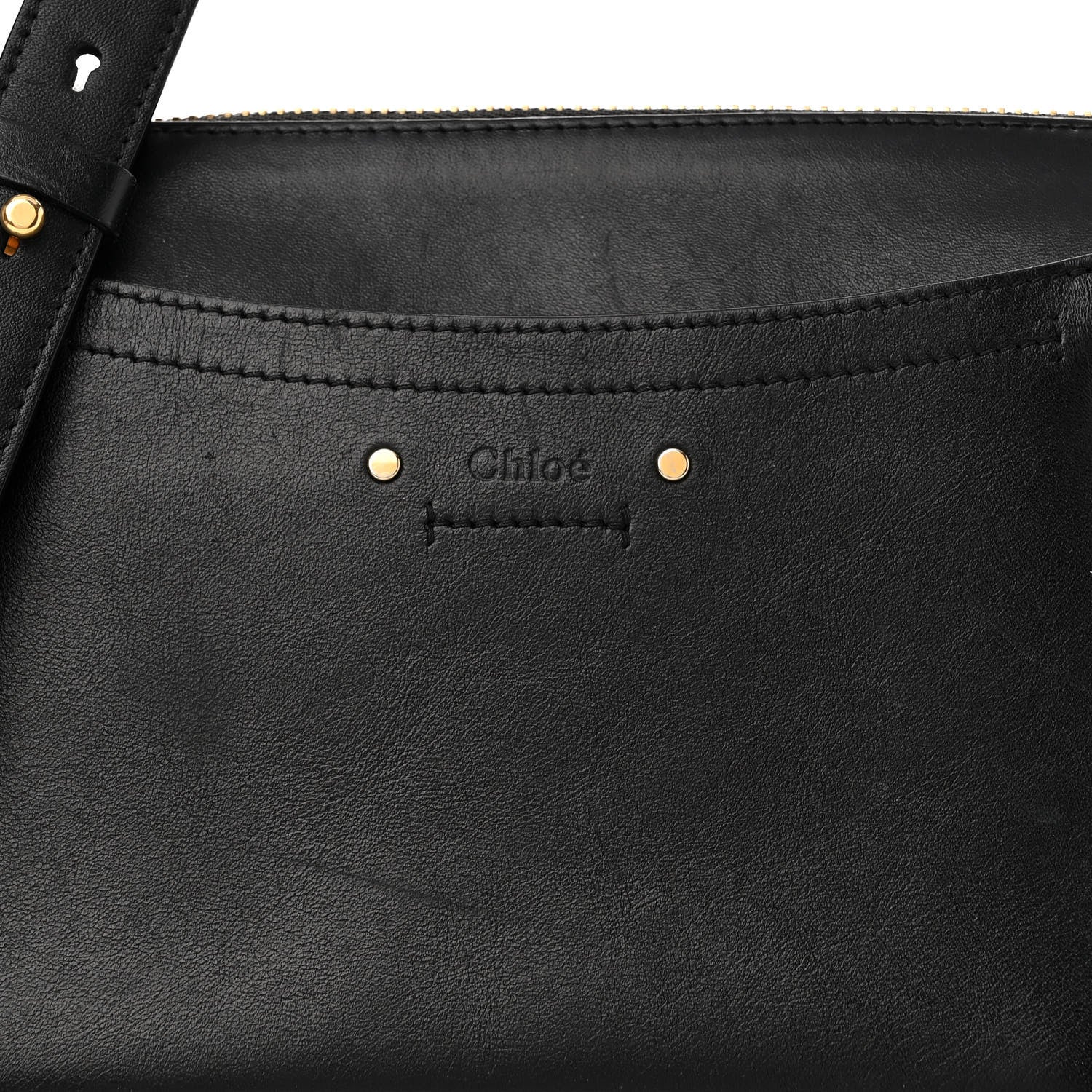 Chloe Calfskin Suede Small Roy Bag Black 7 of 16