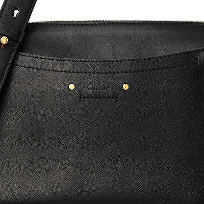 Chloe Calfskin Suede Small Roy Bag Black 7 of 16