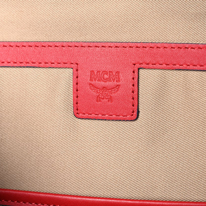 MCM Visetos Medium Side Studs Stark Backpack Ruby Red 6 of 10