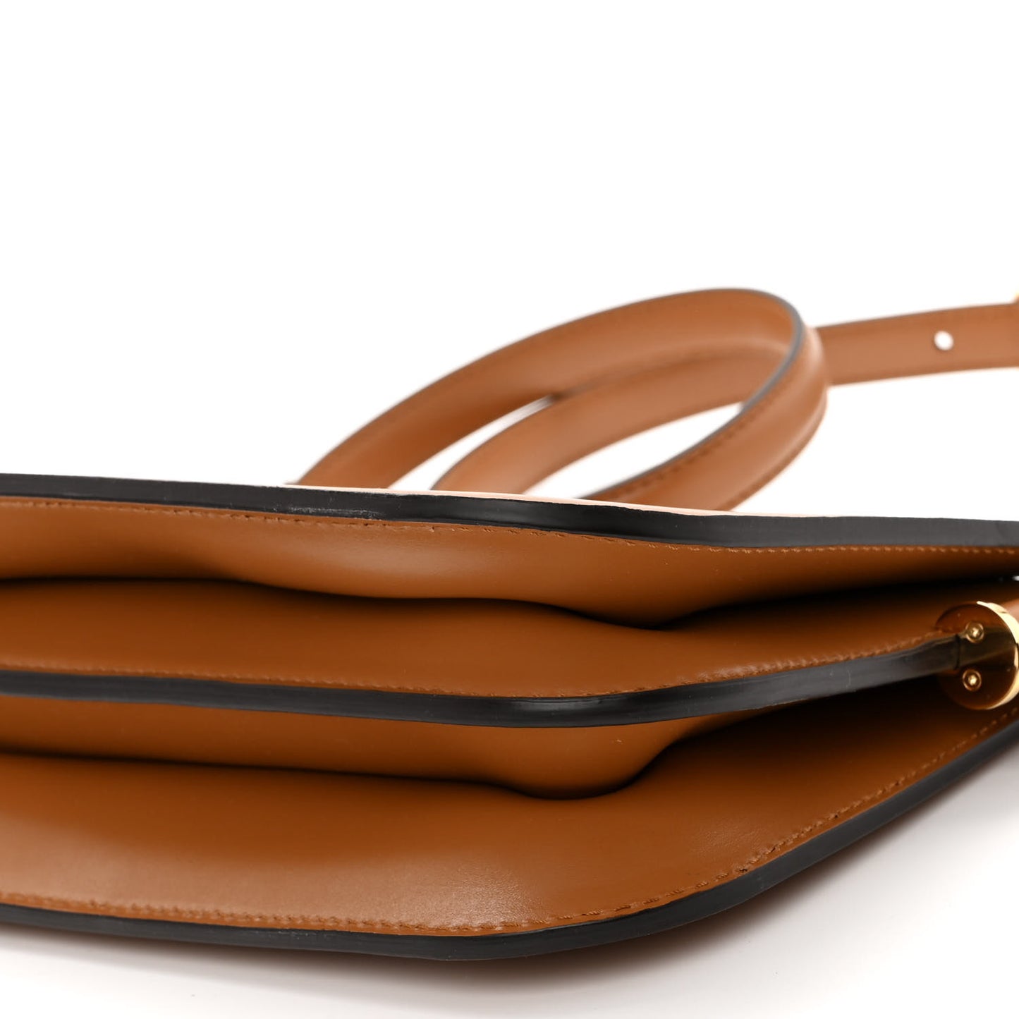 Vitello King Luxor Fendi Touch Shoulder Bag Caramello