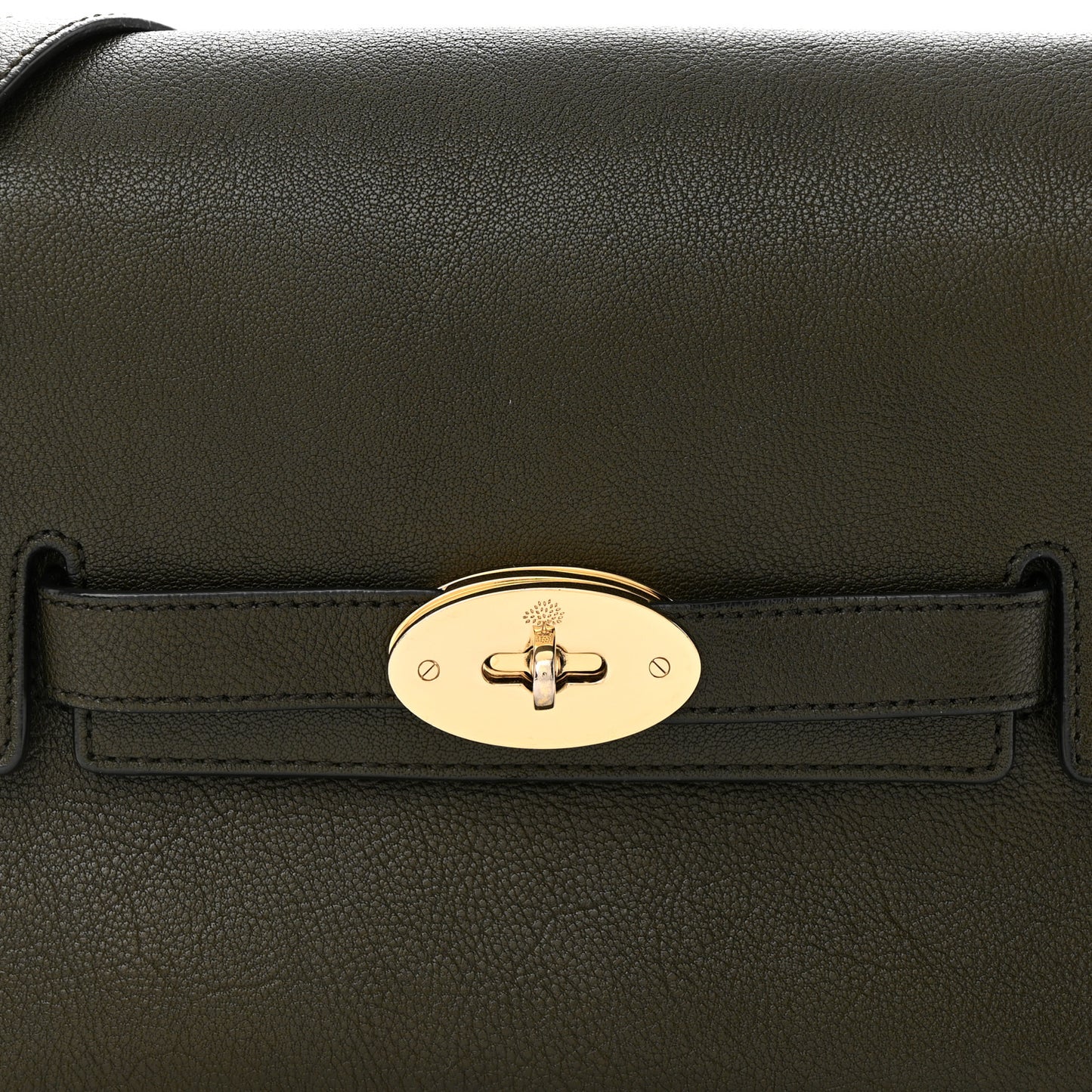 Shiny Goatskin Bayswater Shoulder Bag Evergreen