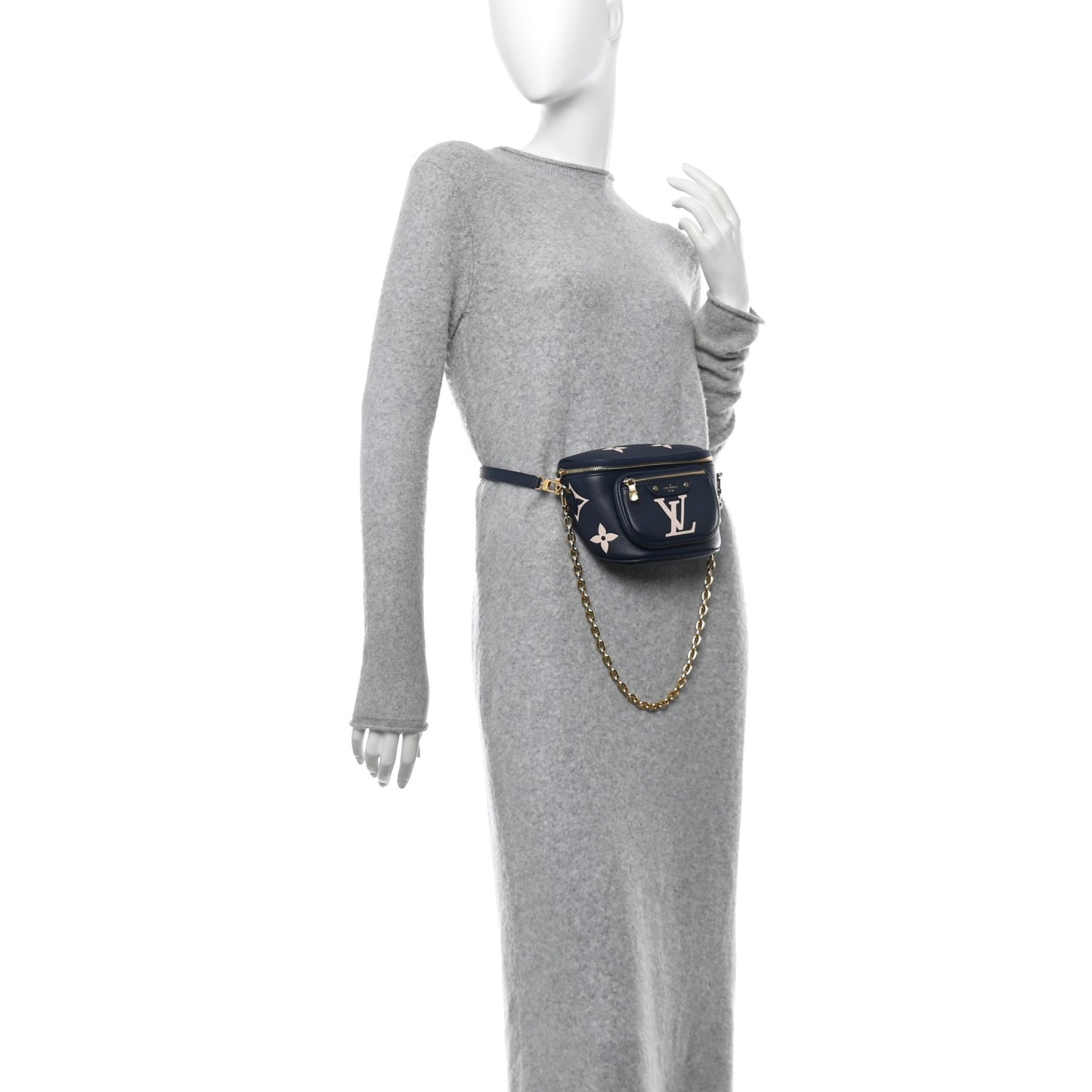 Empreinte Monogram Giant Mini By The Pool Bumbag Blue Beige