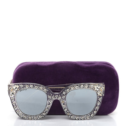 Gucci Acetate Crystal Oversize Mirrored Star Sunglasses GG0116S 8 of 8