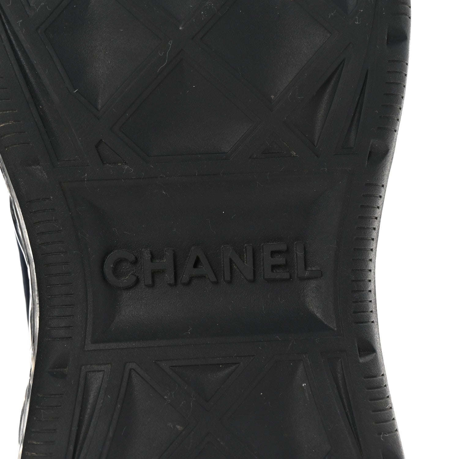 Chanel Suede Calfskin Velvet Grosgrain CC Sneakers 37 Navy Blue Black 7 of 10