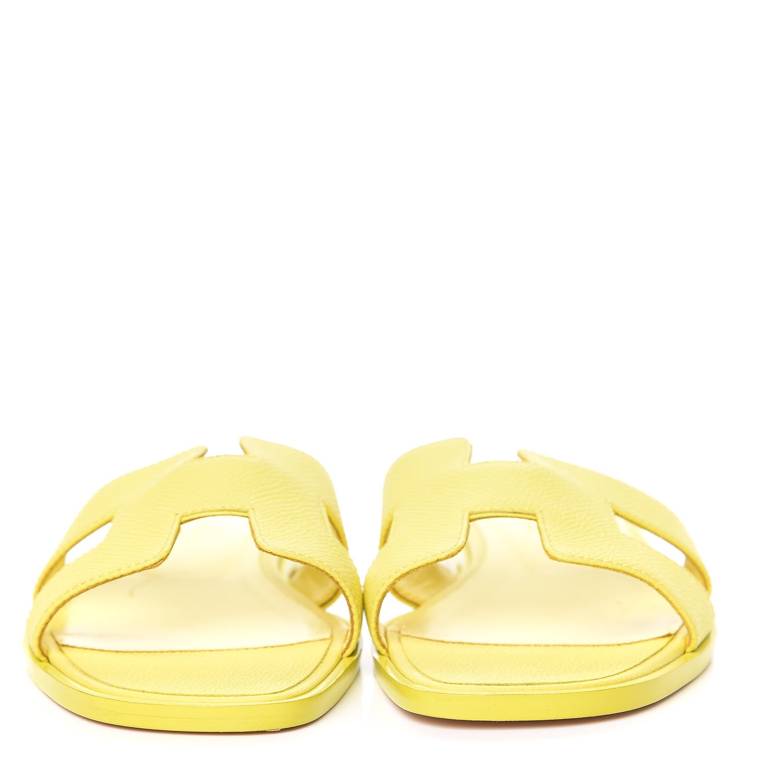 Hermes Epsom Oran Sandals 36 Jaune Pollen 2 of 9