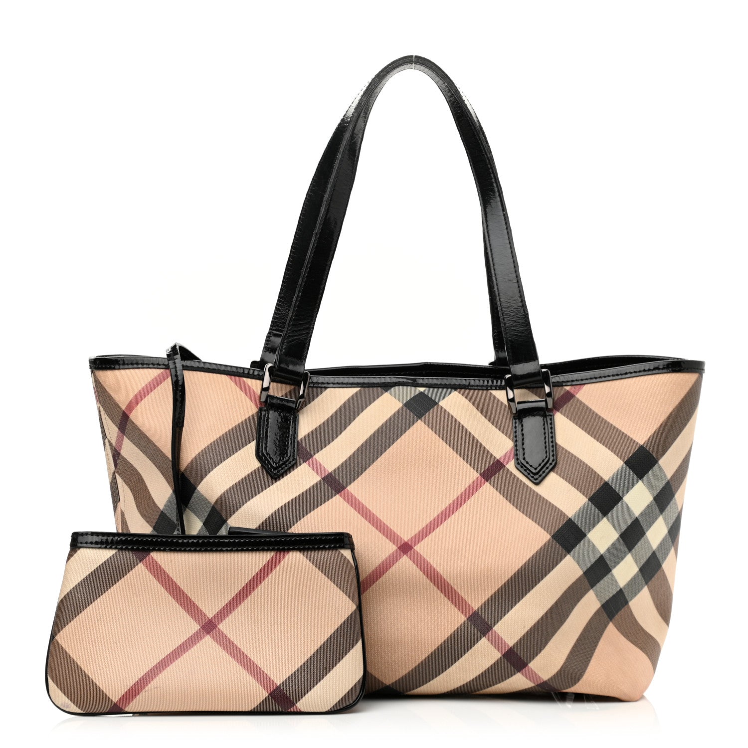 Burberry Supernova Check Large Nickie Tote Black 1 of 17