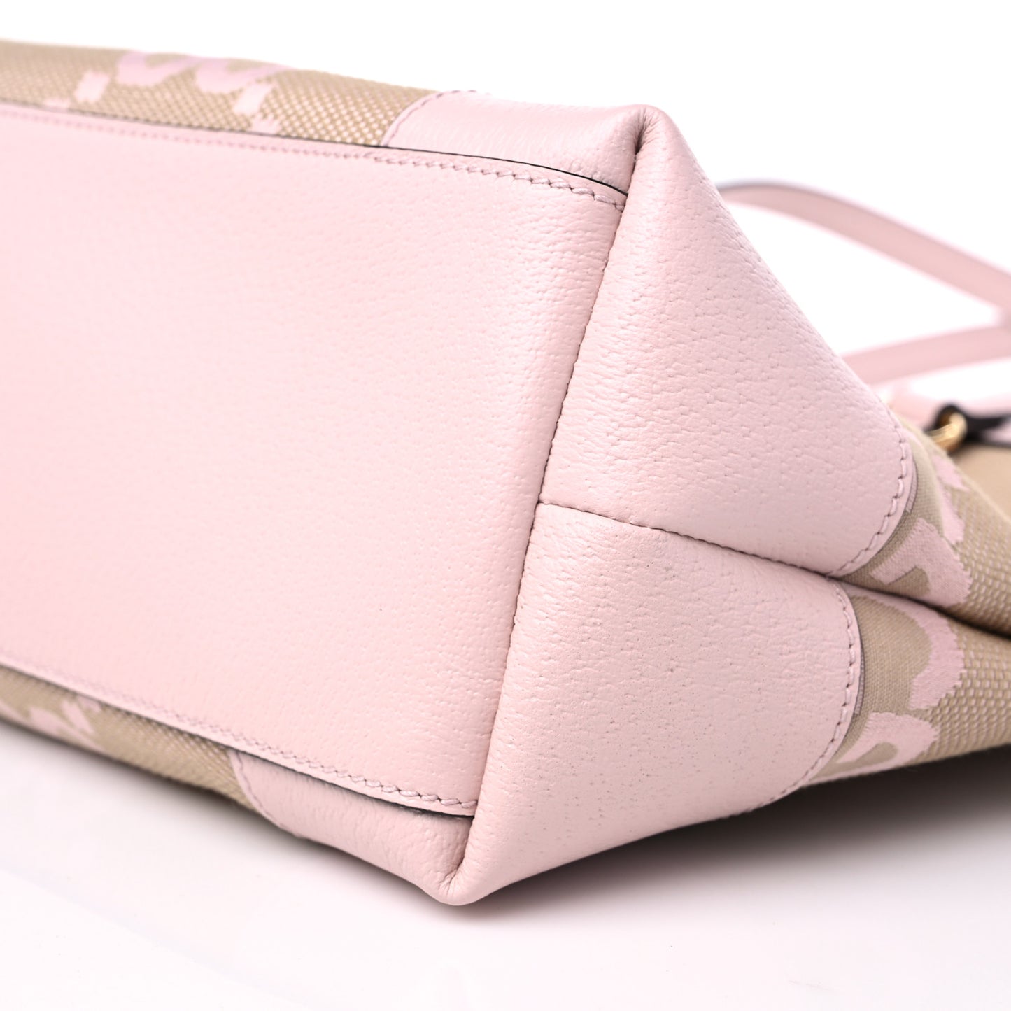 Monogram Jumbo GG Textured Dollar Calfskin Medium Ophidia Shopping Tote Beige Perfect Pink