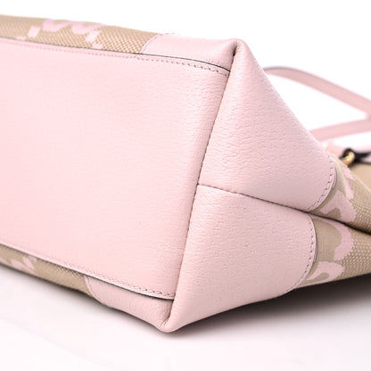 Gucci Monogram Jumbo GG Textured Dollar Calfskin Medium Ophidia Shopping Tote Beige Perfect Pink 9 of 11