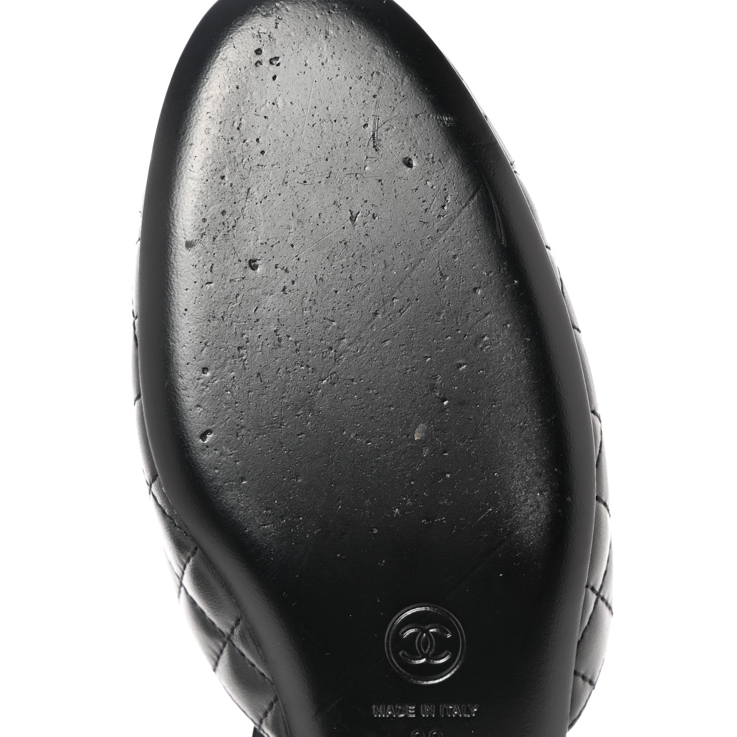 Chanel Patent Lambskin Quilted Cap Toe Ballerina Flats 39 Black 9 of 11