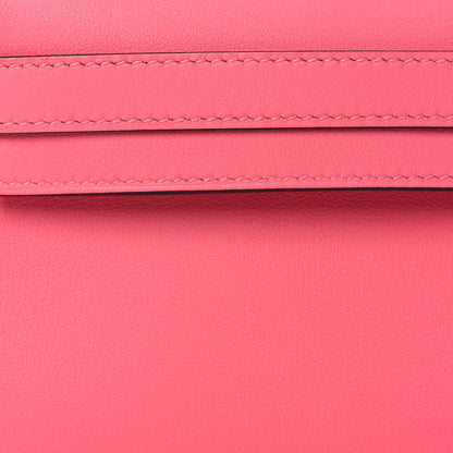 Hermes Swift Kelly Cut Clutch Pochette Rose Azalee 9 of 15
