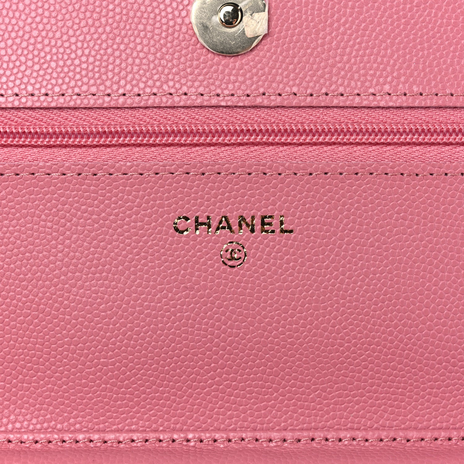 Chanel Caviar Quilted Wallet on Chain WOC Pink 6 of 11