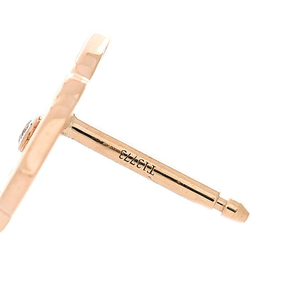 Piaget 18K Rose Gold Diamond Open Rose Earrings 4 of 5