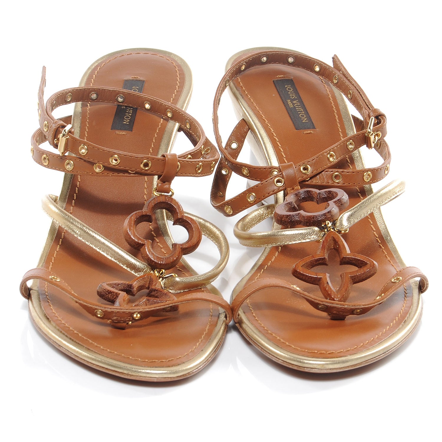 Louis Vuitton Andalucia Wedge Sandals 40 Brown 2 of 9