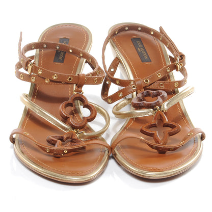 Louis Vuitton Andalucia Wedge Sandals 40 Brown 2 of 9