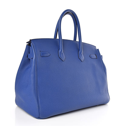 Hermes Togo Birkin 35 Bleu Electrique 3 of 9