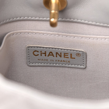 Chanel Lambskin Quilted Crush on Chains Hobo Grey 6 of 9