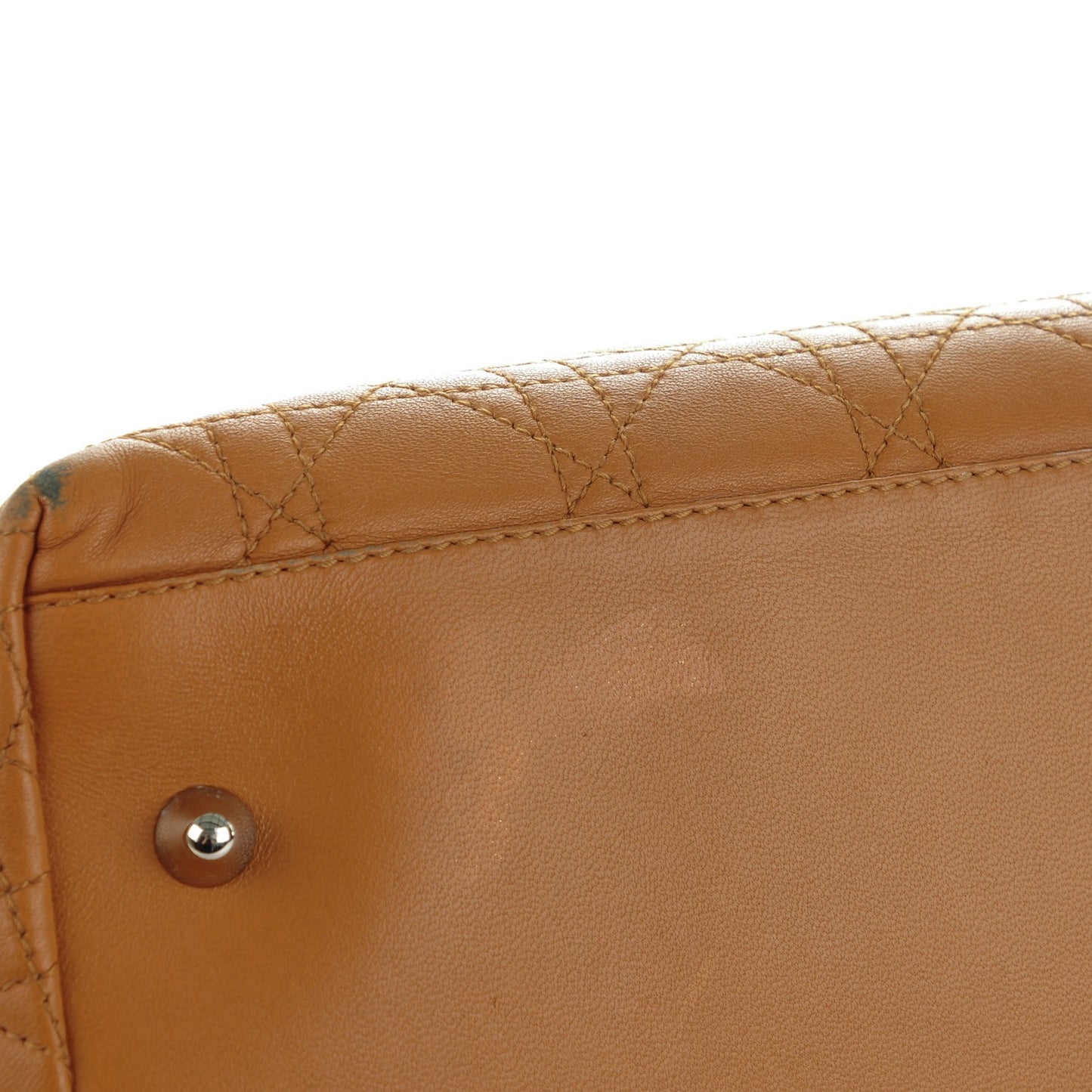 Lambskin Cannage Soft Large Lady Dior Tote Tan