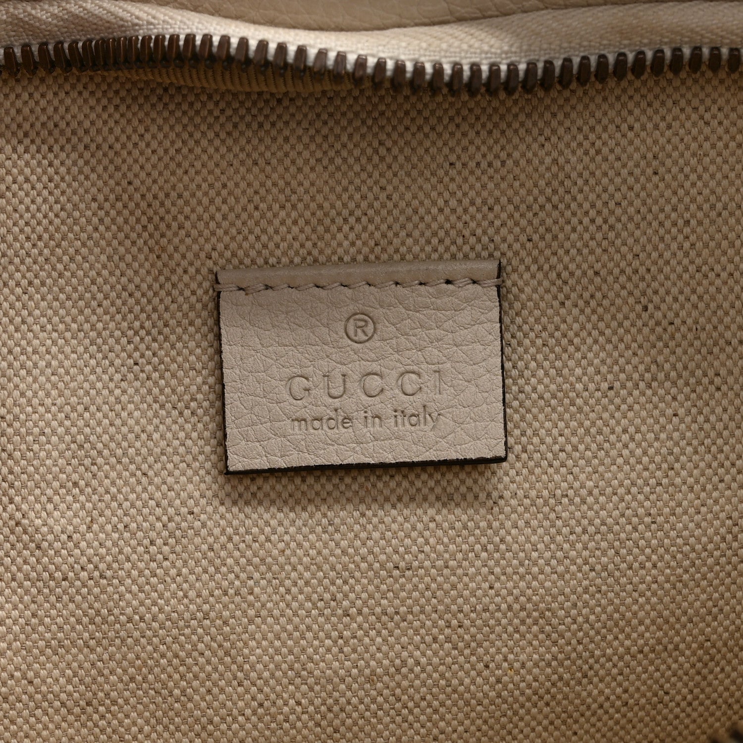 Gucci Grained Calfskin Logo Belt Bag White 6 of 11
