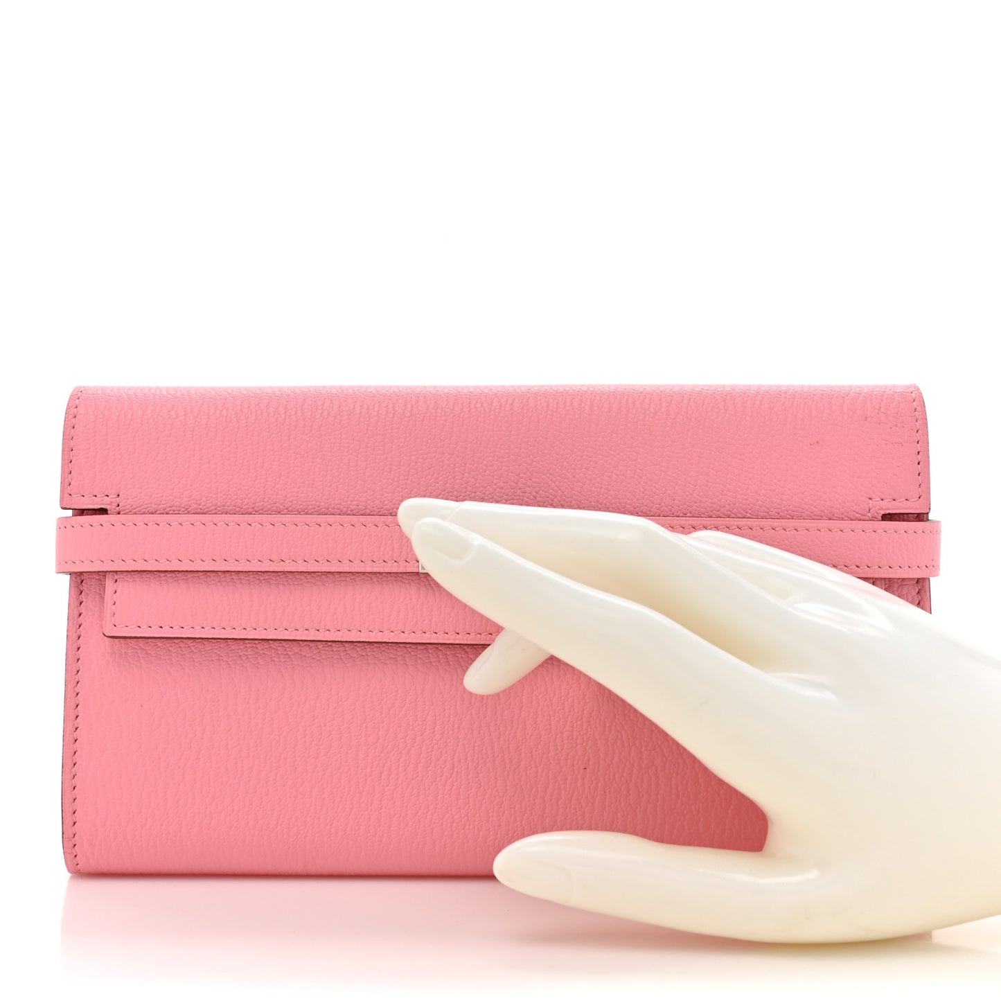 Chevre Mysore Kelly Longue Wallet Rose Confetti