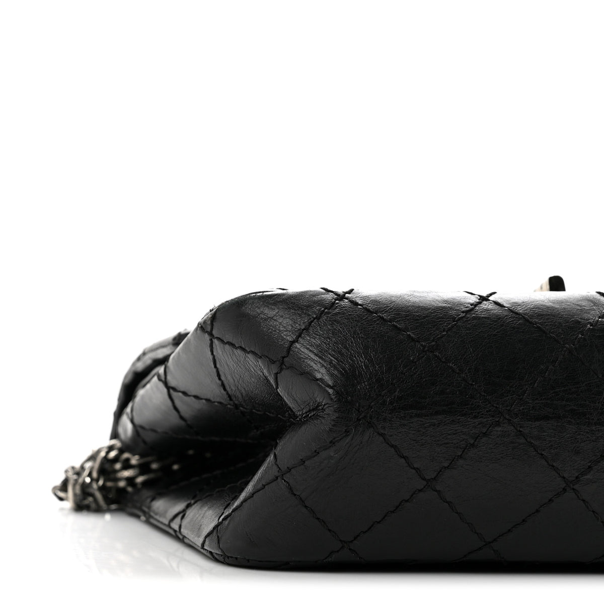 Chanel Aged Calfskin Quilted 2.55 Reissue Mini Flap Black 9 of 13