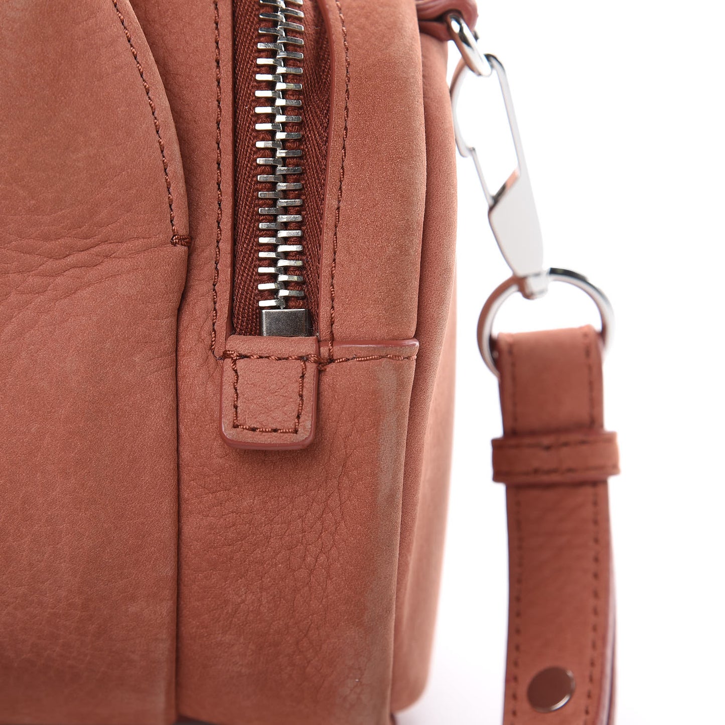 Nubuck Mini Rockie Silver Hardware Terra Cotta