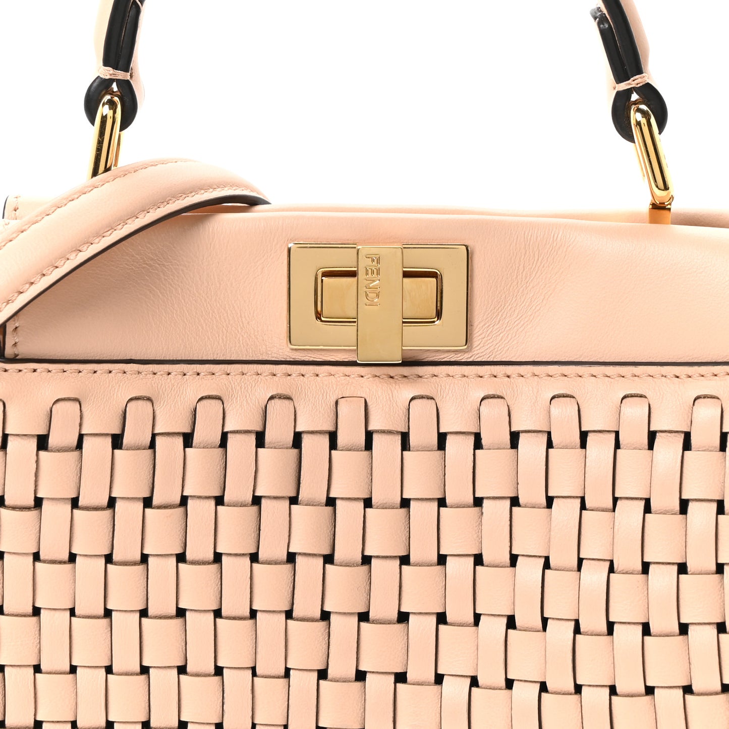 Vitello Grace Intreccio Mini Peekaboo Iconic Satchel Light Rose