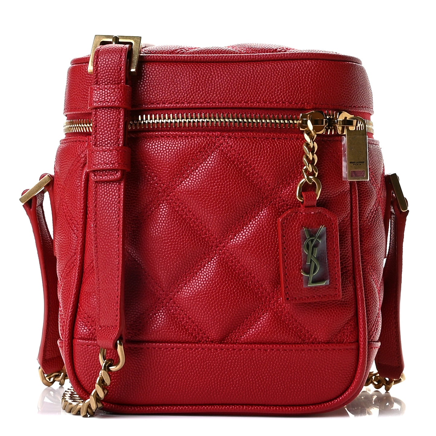 Grain de Poudre Quilted 80's Vanity Bag Red