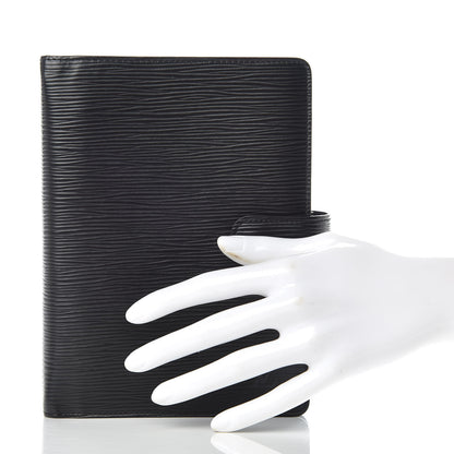Louis Vuitton Epi Medium Ring Agenda Cover Black 2 of 9