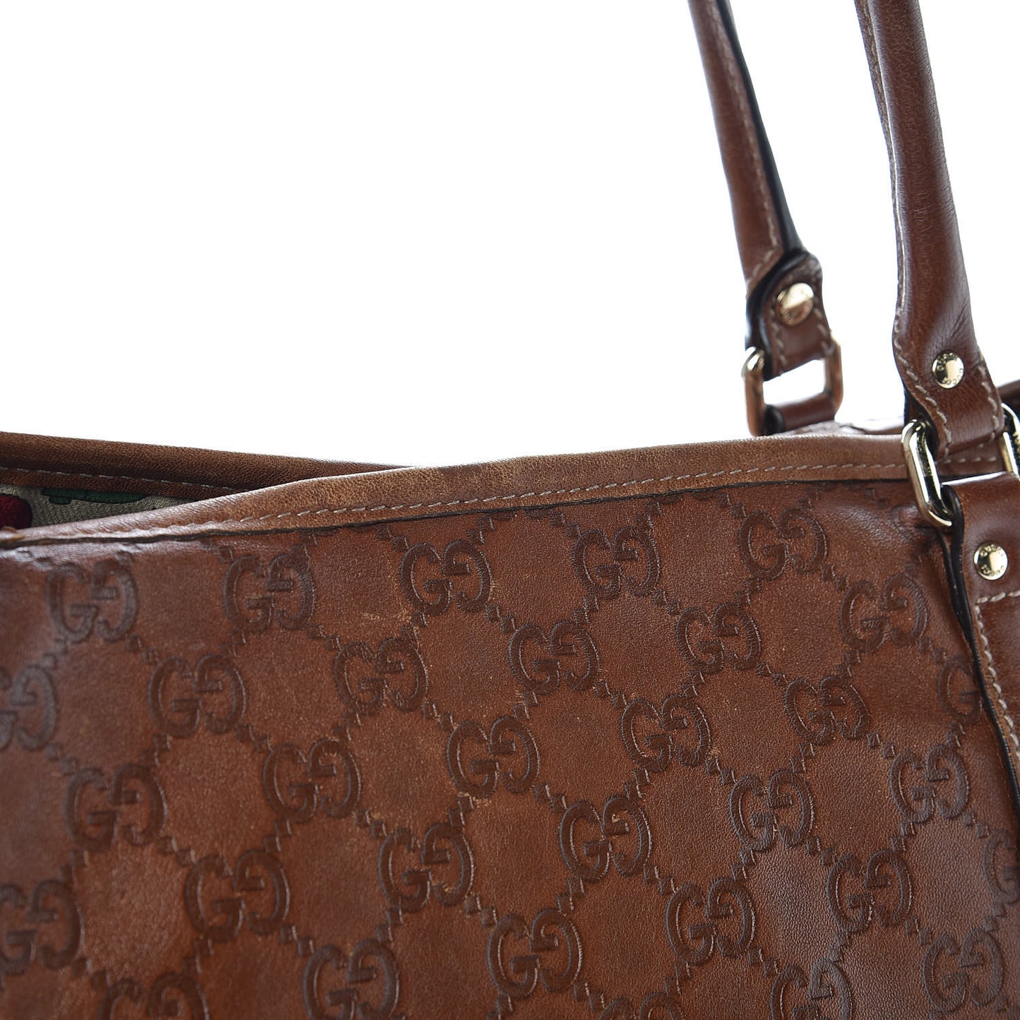 Guccissima Medium Joy Tote Brown