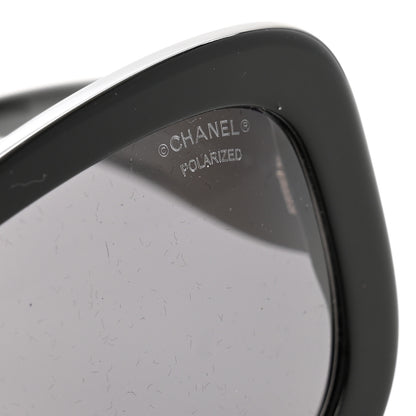 Chanel Acetate Polarized CC Sunglasses 5468-B-A Black 7 of 8