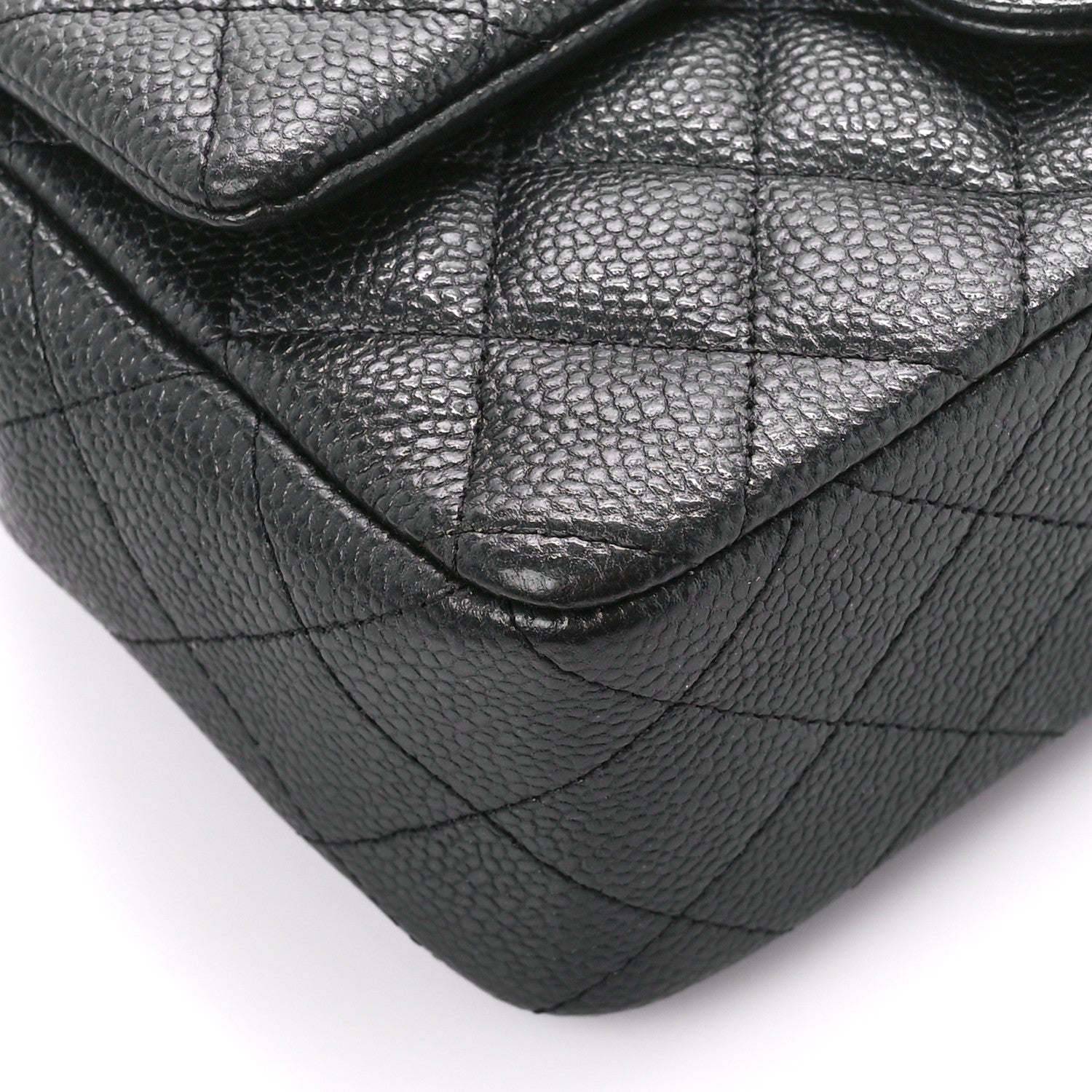 Chanel Iridescent Caviar Quilted Mini Rectangular Flap Charcoal 11 of 12