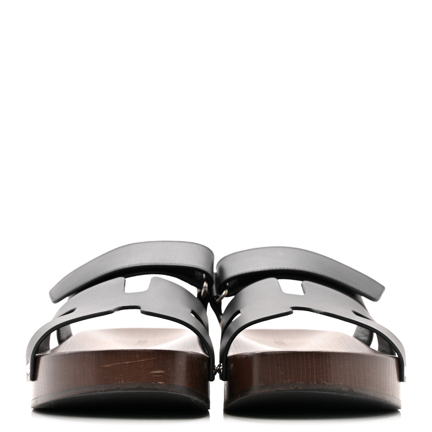 Hermes Calfskin Womens Kos Clog 39 Black 3 of 10