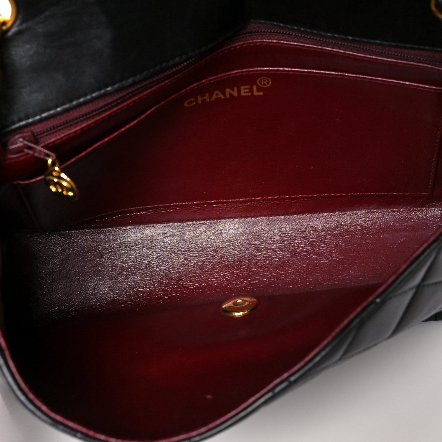 Chanel Lambskin Quilted Medium Single Flap Black 4 of 9