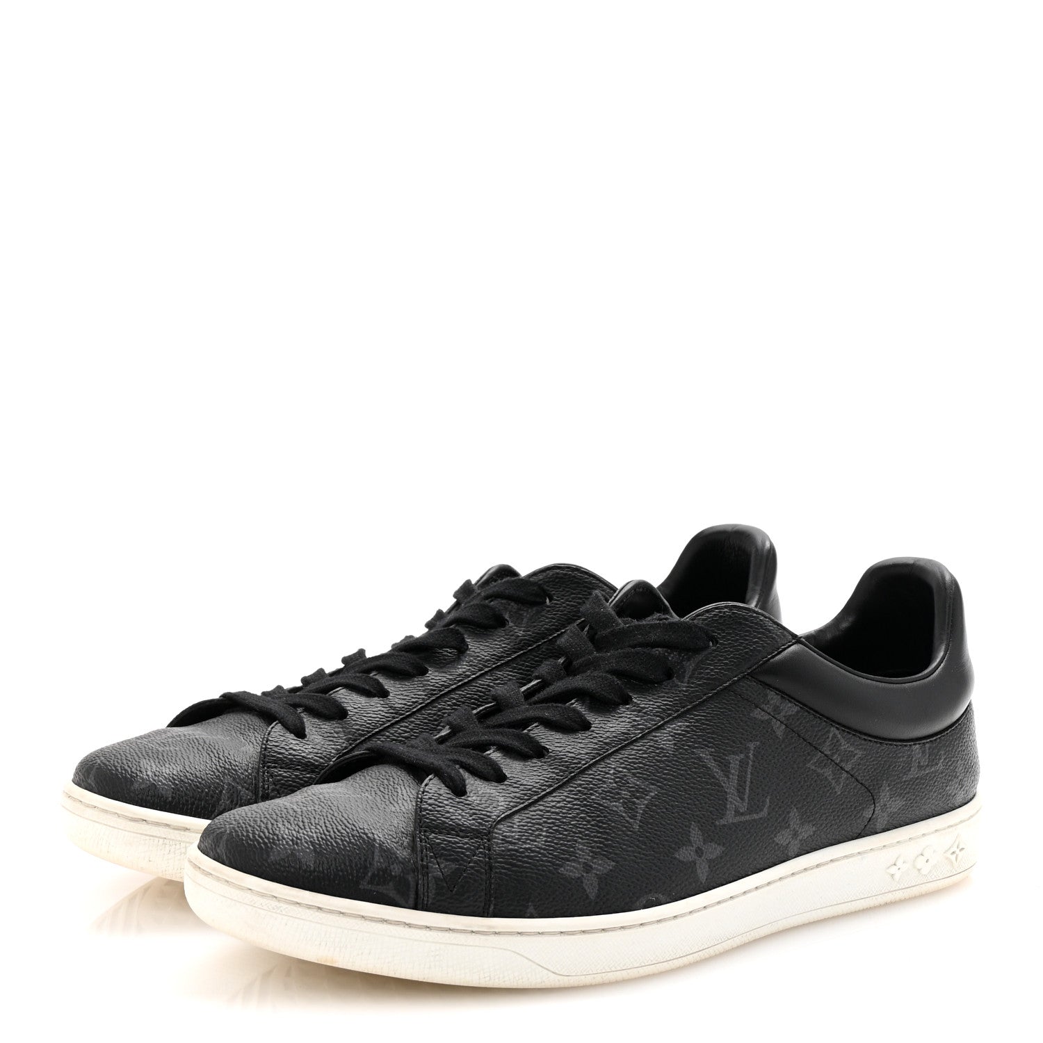 Louis Vuitton Calfskin Monogram Eclipse Luxembourg Sneakers Black 4 of 10