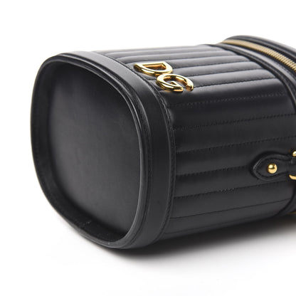 Dolce & Gabbana Nappa Quilted DG Girls Top Handle Bucket Bag Black 9 of 10