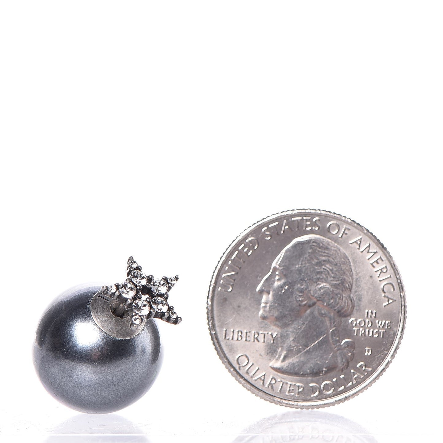 Pearl Crystal Star Mise En Dior Tribal Earrings Grey