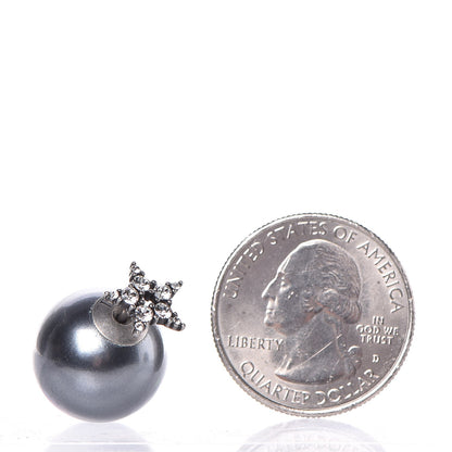Christian Dior Pearl Crystal Star Mise En Dior Tribal Earrings Grey 2 of 5