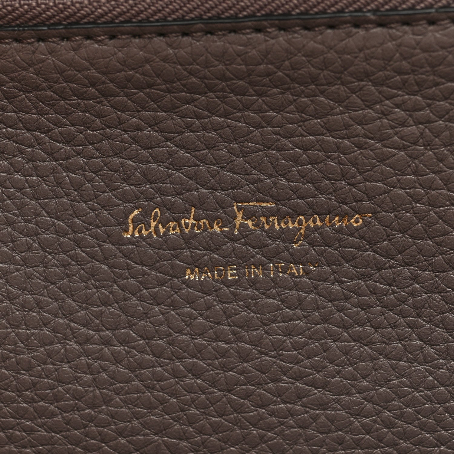 Salvatore Ferragamo Calfskin Large Studio Bag Caraway Seed 6 of 9
