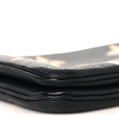 Louis Vuitton Empreinte Monogram Giant Double Zip Pochette Black Cream 9 of 12