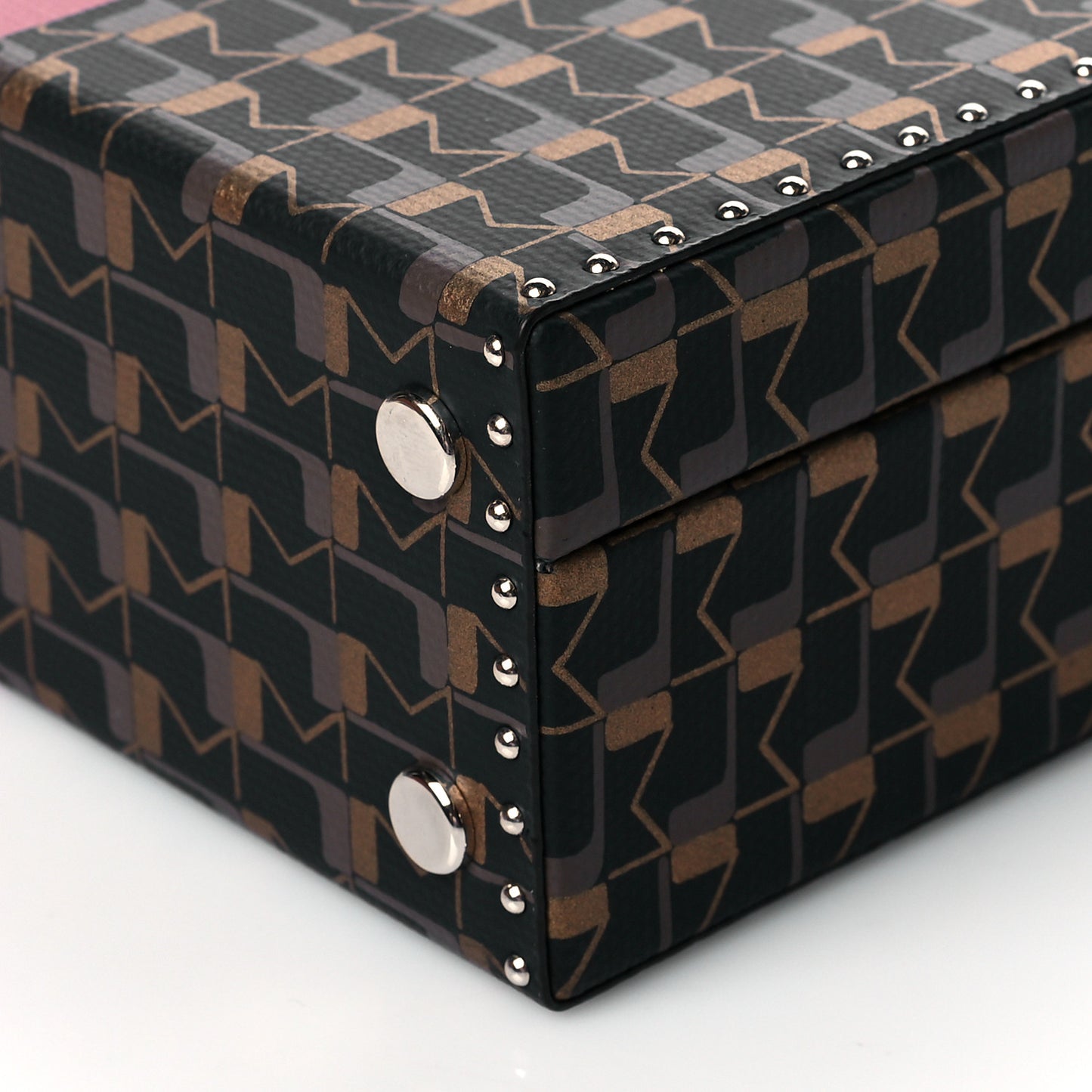 Smooth Calfskin Nano Tri-Color Luggage Black