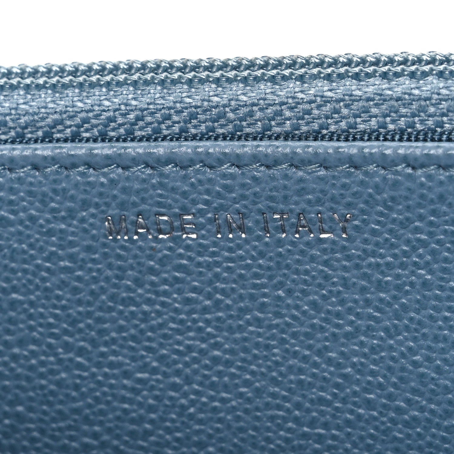 Chanel Grained Calfskin Quilted CC Box Wallet On Chain WOC Blue 7 of 11