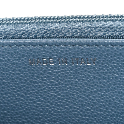 Chanel Grained Calfskin Quilted CC Box Wallet On Chain WOC Blue 7 of 11