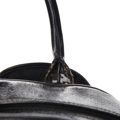 Christian Dior Patent Calfskin Embossed Saddle Bowler Black 12 of 12