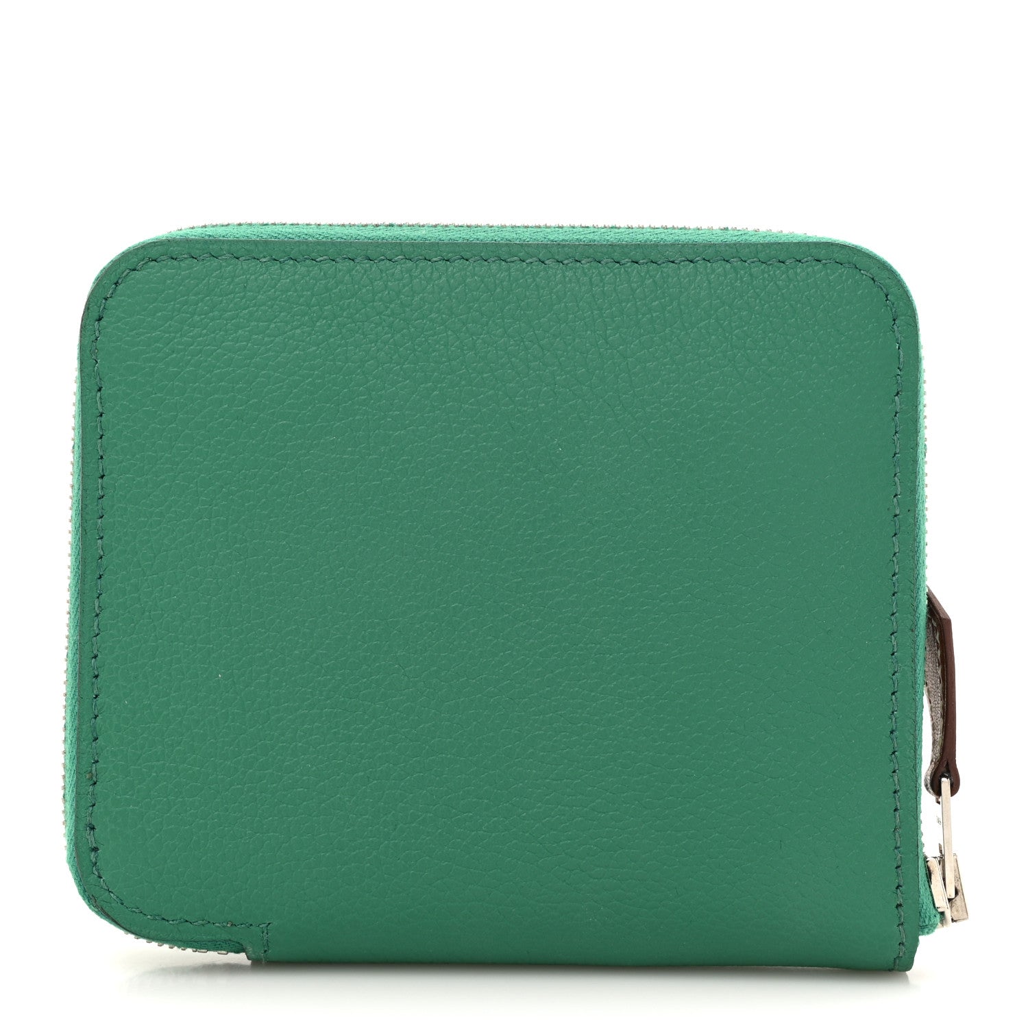 Hermes Evercolor Silk'In Compact Wallet Vert Jade 1 of 9