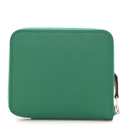 Hermes Evercolor Silk'In Compact Wallet Vert Jade 1 of 9