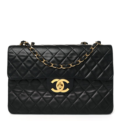 Chanel Lambskin Quilted XL Jumbo Single Flap Black 1 of 11