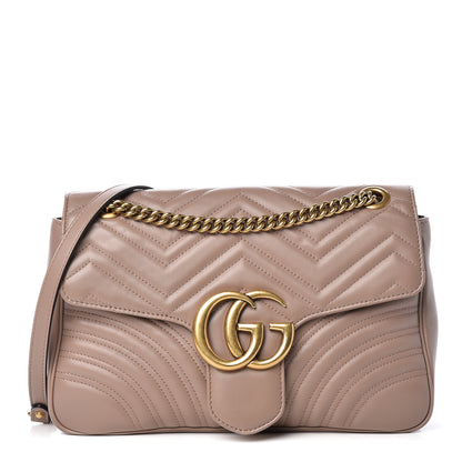 Gucci Calfskin Matelasse Medium GG Marmont Shoulder Bag Porcelain Rose 1 of 12
