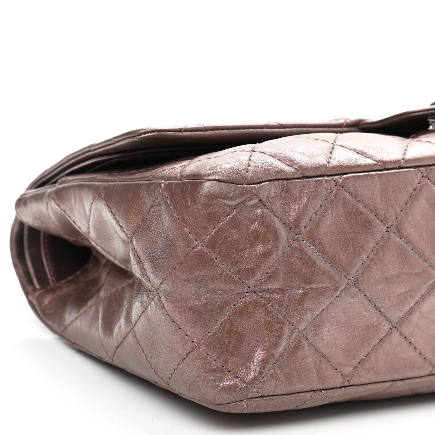 Chanel Metallic Aged Calfskin Quilted 2.55 Reissue 227 Flap Rose Fonce 8 of 9